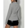 imageSweatyRocks Womens Striped Button Down Slim Fit Shirt Long Sleeve Collar Work Blouse TopsGrey