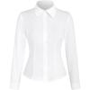 imageSweatyRocks Womens Button Down Long Sleeve Shirts Collar Office Work Blouse TopsWhite
