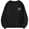 imageSweatyRocks Womens Cute Bear Sweatshirts Long Sleeve Crewneck Casual Pullover TopsBlack