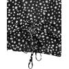 imageSweatyRocks Womens 2 Piece Boho Butterfly Sleeve Knot Front Crop Top with Shorts SetBlack White