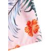 imageSweatyRocks Womens 2 Piece Boho Butterfly Sleeve Knot Front Crop Top with Shorts SetFlower Dusty Pink