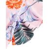 imageSweatyRocks Womens 2 Piece Boho Butterfly Sleeve Knot Front Crop Top with Shorts SetFlower Dusty Pink