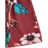 imageSweatyRocks Womens 2 Piece Boho Butterfly Sleeve Knot Front Crop Top with Shorts SetFlower Red