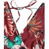 imageSweatyRocks Womens 2 Piece Boho Butterfly Sleeve Knot Front Crop Top with Shorts SetFlower Red
