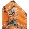 imageSweatyRocks Womens 2 Piece Boho Butterfly Sleeve Knot Front Crop Top with Shorts SetTropical Orange