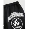 imageSweatyRocks Womens 2 Piece Outfit Letter Graphic Long Sleeve Hoodies and Sweatpants SetsBlack