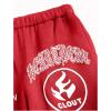imageSweatyRocks Womens 2 Piece Outfit Letter Graphic Long Sleeve Hoodies and Sweatpants SetsRed