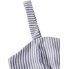imageSweatyRocks Womens 2 Piece Outfits Summer Sleeveless Tie Back Crop Cami Top and Shorts SetStripe Blue