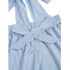 imageSweatyRocks Womens 2 Piece Outfits Summer Sleeveless Tie Back Crop Cami Top and Shorts SetTeal Blue