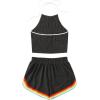 imageSweatyRocks Womens 2 Piece Set Halter Crop Top and Shorts SetDeep Grey