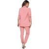 imageSweatyRocks Womens 2 Piece Solid Ruched Sleeve Blazer and Pants Business Office Suit SetDusty Pink