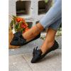 imageSweatyRocks Womens Bow Knot Pointed Toe Flat Shoes Comfortable Outdoor Dressy ShoesBlack