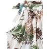 imageSweatyRocks Womens Floral Printed Summer Romper Boho Beach 2 Piece Outfits Top with ShortsWhite Black