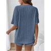 imageSweatyRocks Womens Maternity 2 Piece Outfits V Neck Short Sleeve Top and Elastic Waist Shorts SetBlue