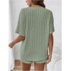 imageSweatyRocks Womens Maternity 2 Piece Outfits V Neck Short Sleeve Top and Elastic Waist Shorts SetGreen