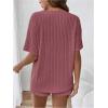 imageSweatyRocks Womens Maternity 2 Piece Outfits V Neck Short Sleeve Top and Elastic Waist Shorts SetRusty Rose
