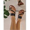 imageSweatyRocks Womens Open Toe Thong Sandals Slip on Toe Ring Flat Sandals Beach Summer Slide SandalsBlack