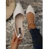 imageSweatyRocks Womens Pointed Fat Shoes Dressy Comfortable Office Shoes Closed Toe SandalsBeige