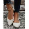 imageSweatyRocks Womens Pointed Fat Shoes Dressy Comfortable Office Shoes Closed Toe SandalsBeige