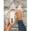 imageSweatyRocks Womens Pointed Fat Shoes Dressy Comfortable Office Shoes Closed Toe SandalsMulti