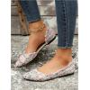 imageSweatyRocks Womens Pointed Fat Shoes Dressy Comfortable Office Shoes Closed Toe SandalsMulti