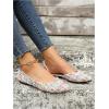 imageSweatyRocks Womens Pointed Fat Shoes Dressy Comfortable Office Shoes Closed Toe SandalsMulti
