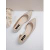 imageSweatyRocks Womens Pointed Fat Shoes Dressy Comfortable Office Shoes Closed Toe SandalsSolid Beige