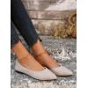 imageSweatyRocks Womens Pointed Fat Shoes Dressy Comfortable Office Shoes Closed Toe SandalsSolid Beige