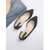 imageSweatyRocks Womens Pointed Fat Shoes Dressy Comfortable Office Shoes Closed Toe SandalsSolid Black