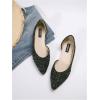 imageSweatyRocks Womens Pointed Fat Shoes Dressy Comfortable Office Shoes Closed Toe SandalsSolid Black