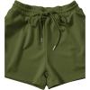imageSweatyRocks Womens Suit Two Piece Outfits Sleeveless Crop Cami Top and Shorts SetArmy Green