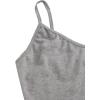 imageSweatyRocks Womens Suit Two Piece Outfits Sleeveless Crop Cami Top and Shorts SetGrey2