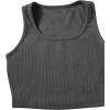 imageSweatyRocks Womens Suit Two Piece Outfits Sleeveless Crop Cami Top and Shorts SetPlain Grey