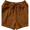 imageSweatyRocks Womens Suit Two Piece Outfits Sleeveless Crop Cami Top and Shorts SetSolid Brown