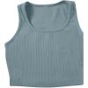 imageSweatyRocks Womens Suit Two Piece Outfits Sleeveless Crop Cami Top and Shorts SetSolid Dusty Blue
