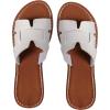 imageSweatyRocks Womens Open Toe Flats Sandals Cut Out Slip on Summer Trendy Slide SandalsWhite