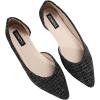 imageSweatyRocks Womens Pointed Fat Shoes Dressy Comfortable Office Shoes Closed Toe SandalsSolid Black