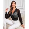 imageSweatyRocks Womens Activewear Long Sleeve Hooded Sheer Mesh Sports Jacket Workout Crop TopBlack