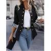 imageSweatyRocks Womens Casual Blazers Button Open Front Lightweight Work Office Suit Jackets BlazerBlack