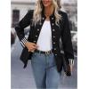 imageSweatyRocks Womens Casual Blazers Button Open Front Lightweight Work Office Suit Jackets BlazerBlack