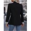 imageSweatyRocks Womens Casual Blazers Button Open Front Lightweight Work Office Suit Jackets BlazerBlack