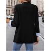 imageSweatyRocks Womens Casual Blazers Button Open Front Lightweight Work Office Suit Jackets BlazerBlack Striped