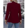 imageSweatyRocks Womens Casual Blazers Button Open Front Lightweight Work Office Suit Jackets BlazerBurgundy