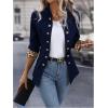 imageSweatyRocks Womens Casual Blazers Button Open Front Lightweight Work Office Suit Jackets BlazerDark Blue