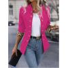 imageSweatyRocks Womens Casual Blazers Button Open Front Lightweight Work Office Suit Jackets BlazerHot Pink