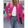 imageSweatyRocks Womens Casual Blazers Button Open Front Lightweight Work Office Suit Jackets BlazerHot Pink