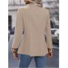 imageSweatyRocks Womens Casual Blazers Button Open Front Lightweight Work Office Suit Jackets BlazerKhaki