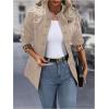 imageSweatyRocks Womens Casual Blazers Button Open Front Lightweight Work Office Suit Jackets BlazerKhaki