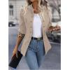 imageSweatyRocks Womens Casual Blazers Button Open Front Lightweight Work Office Suit Jackets BlazerKhaki