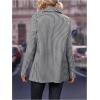 imageSweatyRocks Womens Casual Lapel Blazer Jacket Plaid Double Breasted Gingham Suit CoatBlack and White